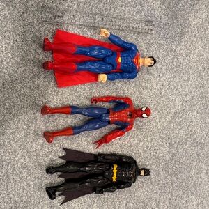Superhero Trio Action Figures - Blue, Red, Black